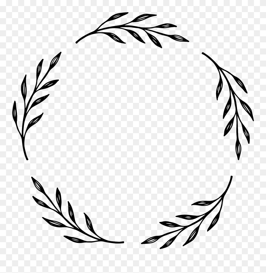 #laurel #wreath #handdrawn #round #circle #monogram Clipart