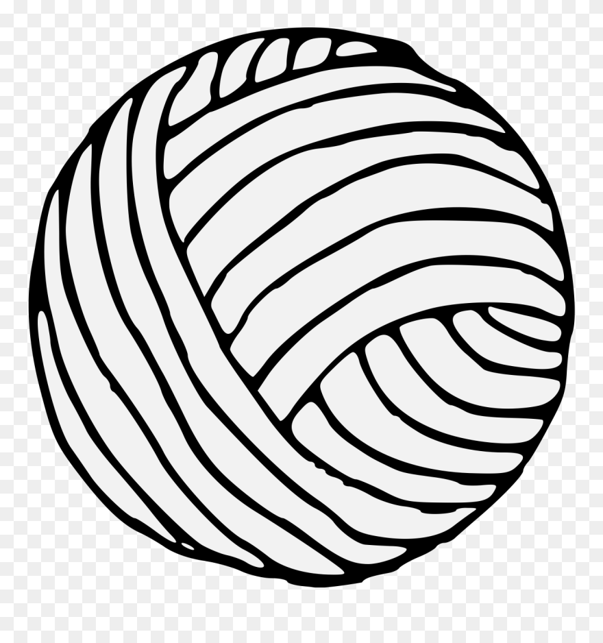 Traceable Heraldic Art - Clip Art Yarn Ball - Png Download