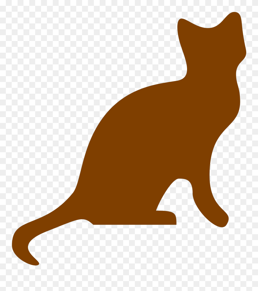 Cat Ball Clipart Jpg Royalty Free Library Cat Clip - Cat Silhouette Png Blue Transparent Png