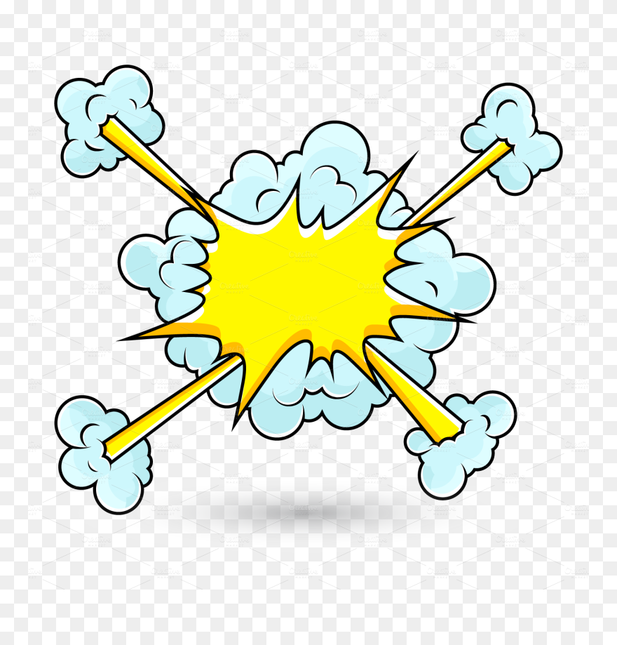 Transparent Cartoon Clouds Clipart - Explosion Smoke Cartoon Png