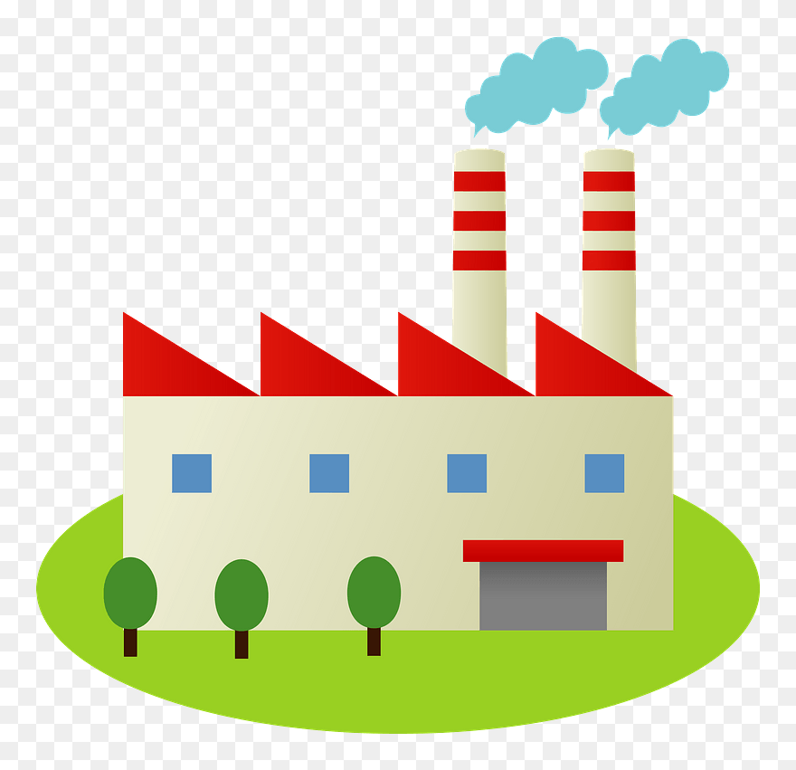 Chimney Factory Smoke Clipart - Png Download