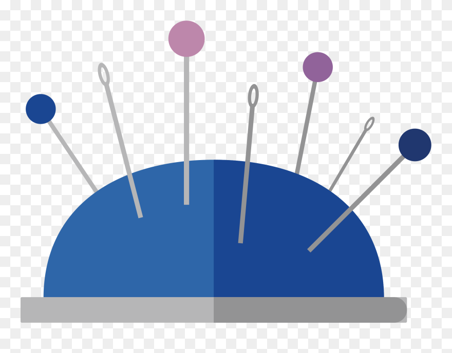 Crafts Clipart Blue Yarn - Sewing Needle - Png Download
