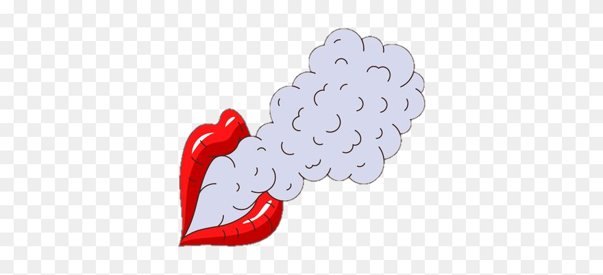 #lips #mouth #smoke #smoking - Cartoon Mouth Blowing Smoke Clipart