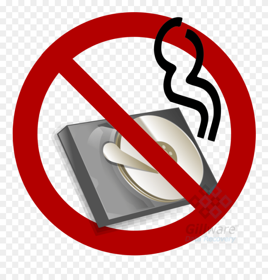 Smoking Hard Drive Data - No Hard Disk Clipart - Png Download