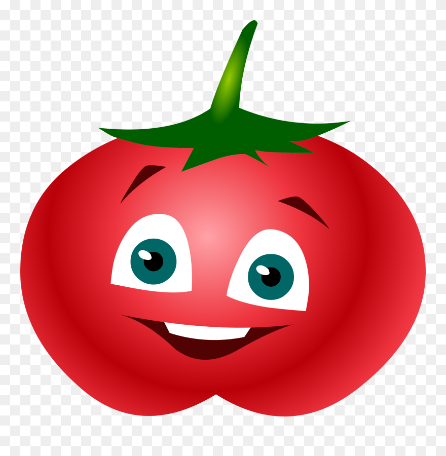 Fruits And Vegetables And Drawing Happiness Clipart