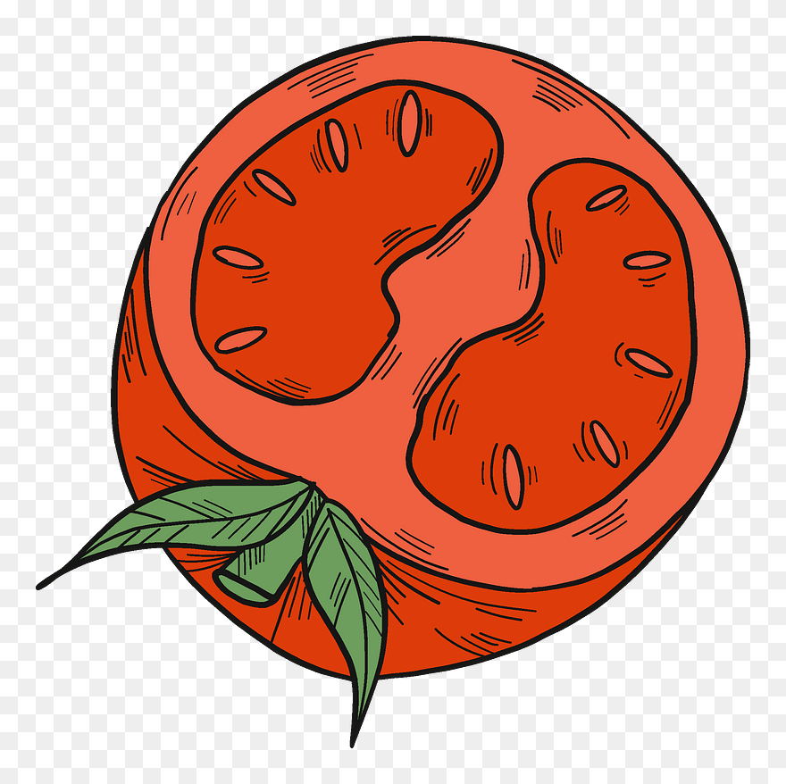 Half Tomato Clipart - Png Download