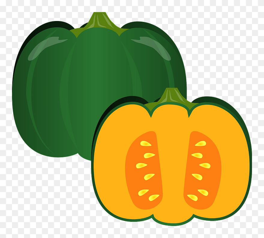 Japanese Pumpkin Vegetable Clipart - 野菜 イラスト カボチャ - Png Download