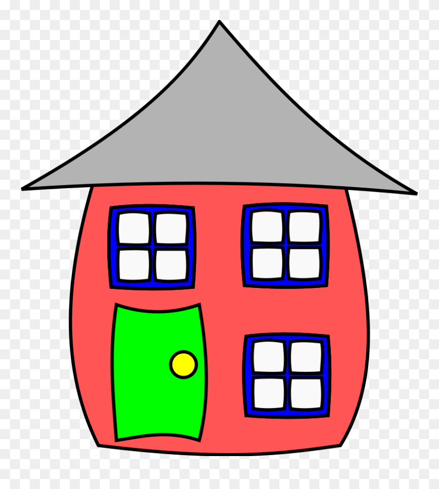 House Clipart - Simple Cartoon House - Png Download
