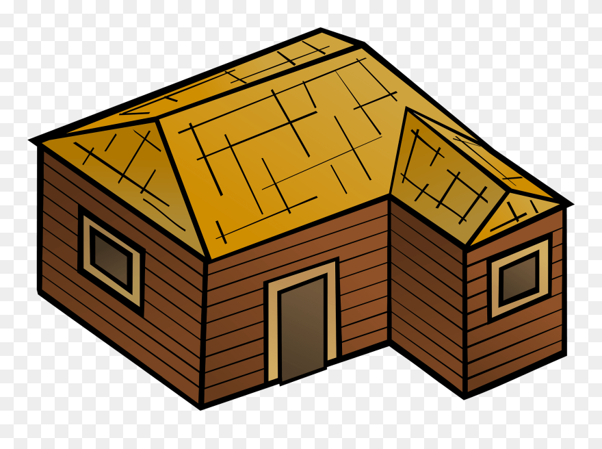 Hut Clipart Wooden House - Wooden House Clipart - Png Download