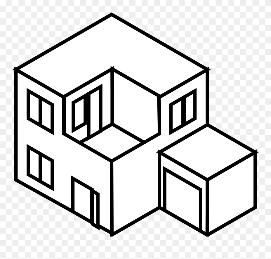 House Vector Art - House Line Drawing Clipart