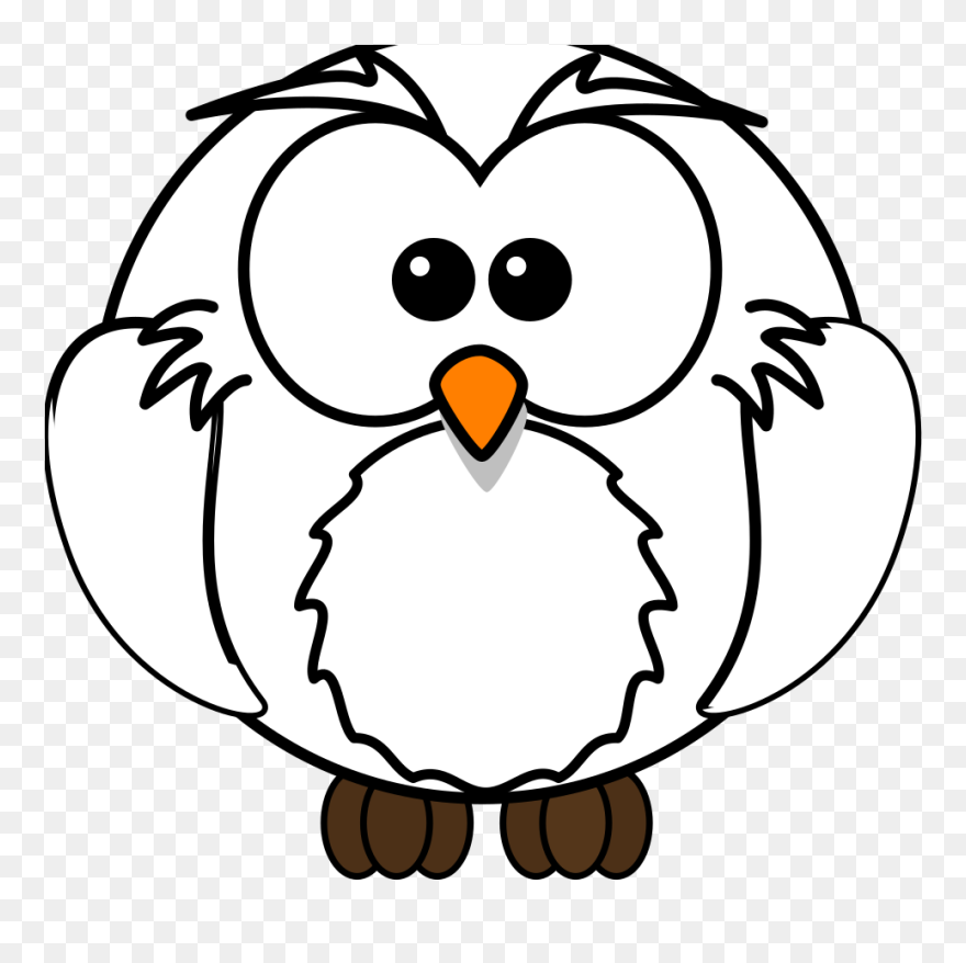 White Owl Svg Clip Arts - Coloring Pages For Kids Png Transparent Png