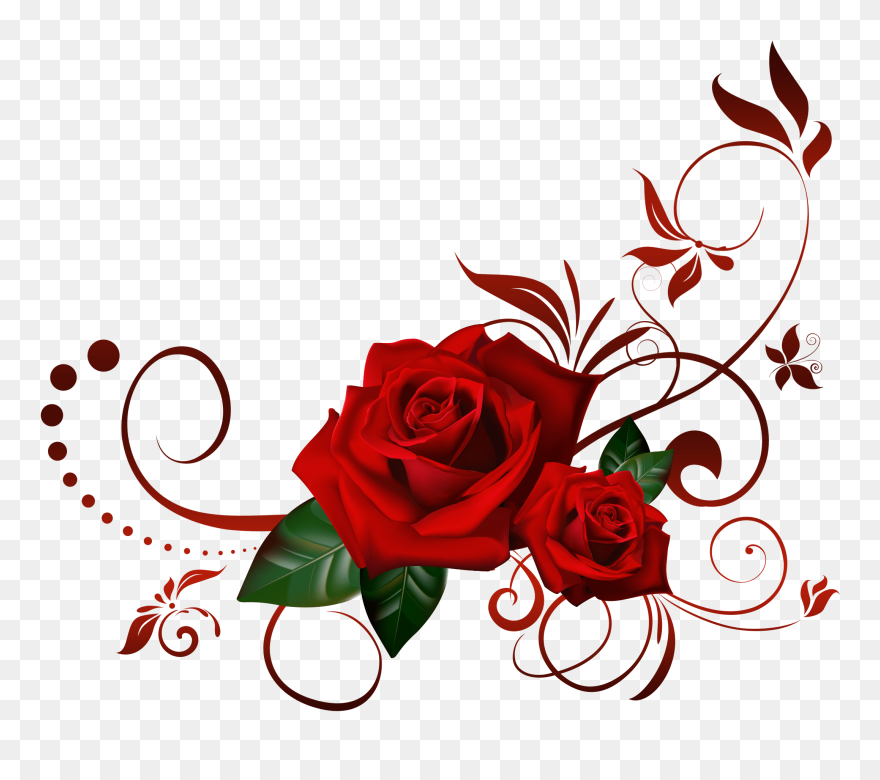 Black And Red Rose Png Clipart