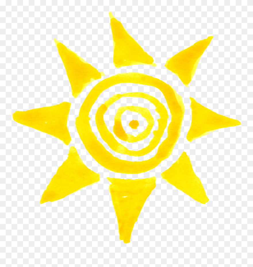 Sun Clipart Watercolor Cute Borders, Vectors, Animated, - عکس خورشید فانتزی - Png Download