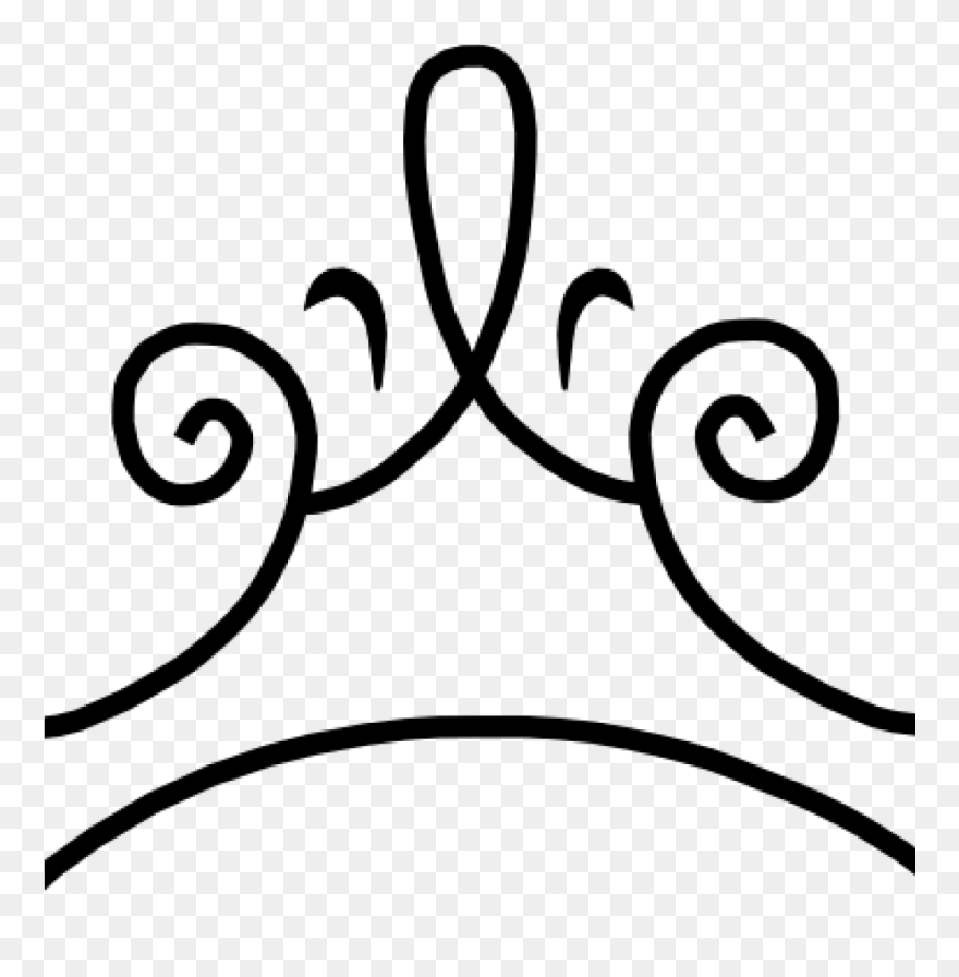 Black Princess Crown Clipart - Queen Crown Clipart Black And White - Png Download