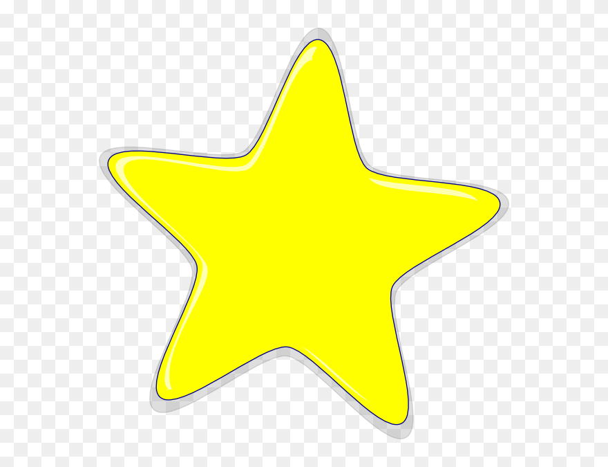Yellow Star With Crown Clipart Vector Free Stock Yellow - Yellow Star Blank Background - Png Download