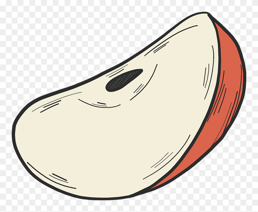 Slice Of Red Apple Clipart - Png Download