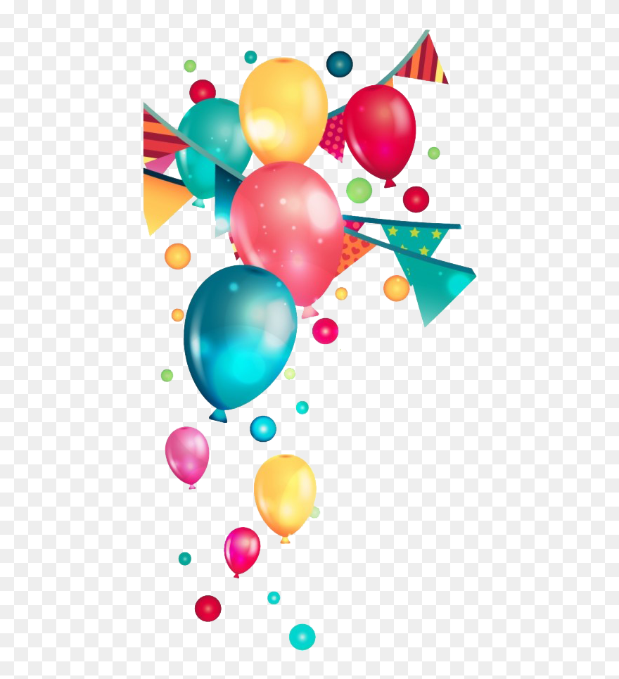 Birthday Balloons Png Clipart Background - Transparent Background Birthday Balloons Png