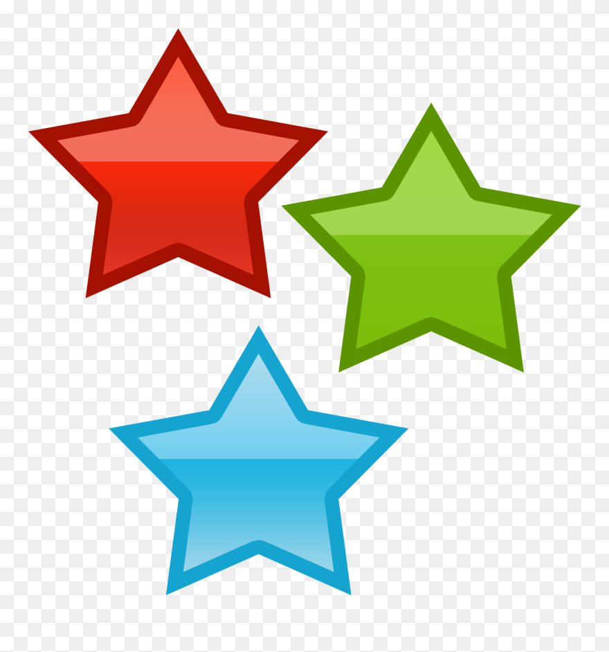 Star Drawing Black And White - Three Stars Clipart - Png Download