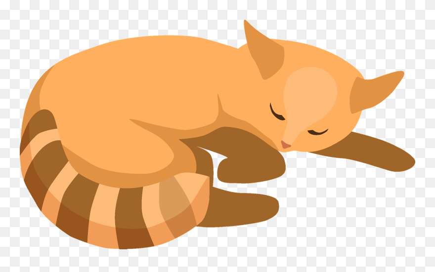 Sleeping Cat Clipart - Cat Playing With Yarn - Png Download