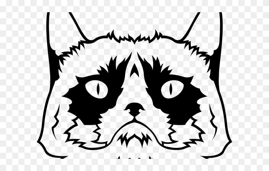 Grumpy Cat Clipart Png , Png Download - Grumpy Cat Svg Transparent Png