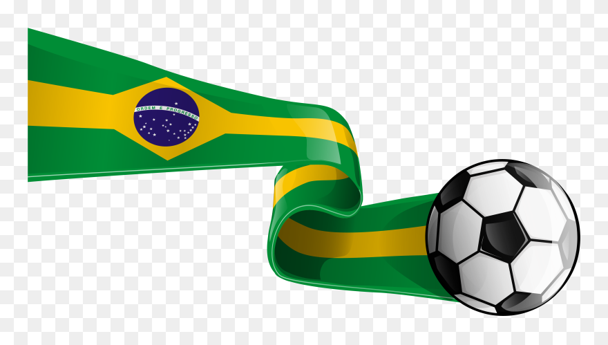 Clip Art , Brazil Soccer Clipart Panda - Brazil Flag Transparent Background - Png Download