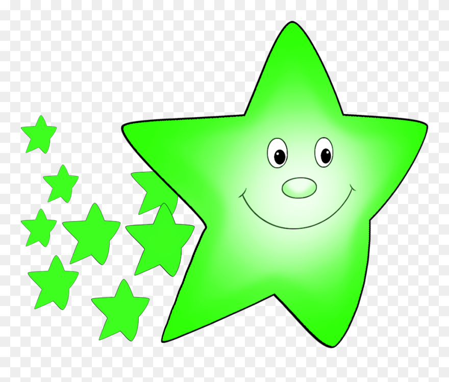 Stars Clipart Green - Star Cartoon Gif Png Transparent Png