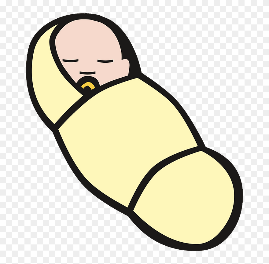 Baby Sleeping Clipart - Sleeping Baby Clipart - Png Download