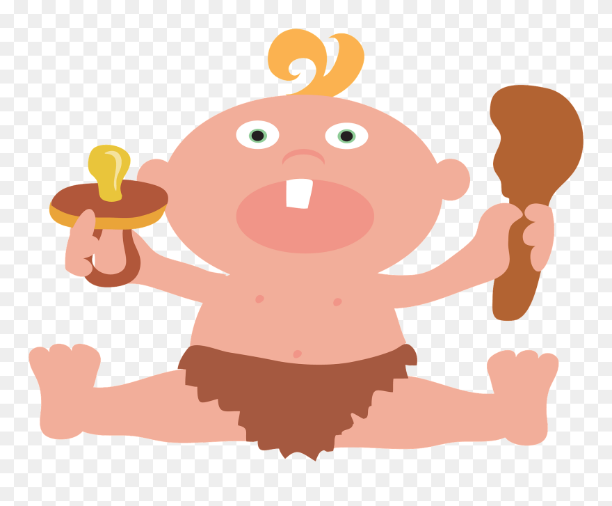 Caveman Baby Clipart - Illustration - Png Download