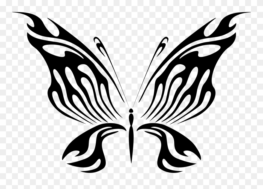 Butterfly Line Art 13 Clip Arts - Tribal Butterfly Png Transparent Png