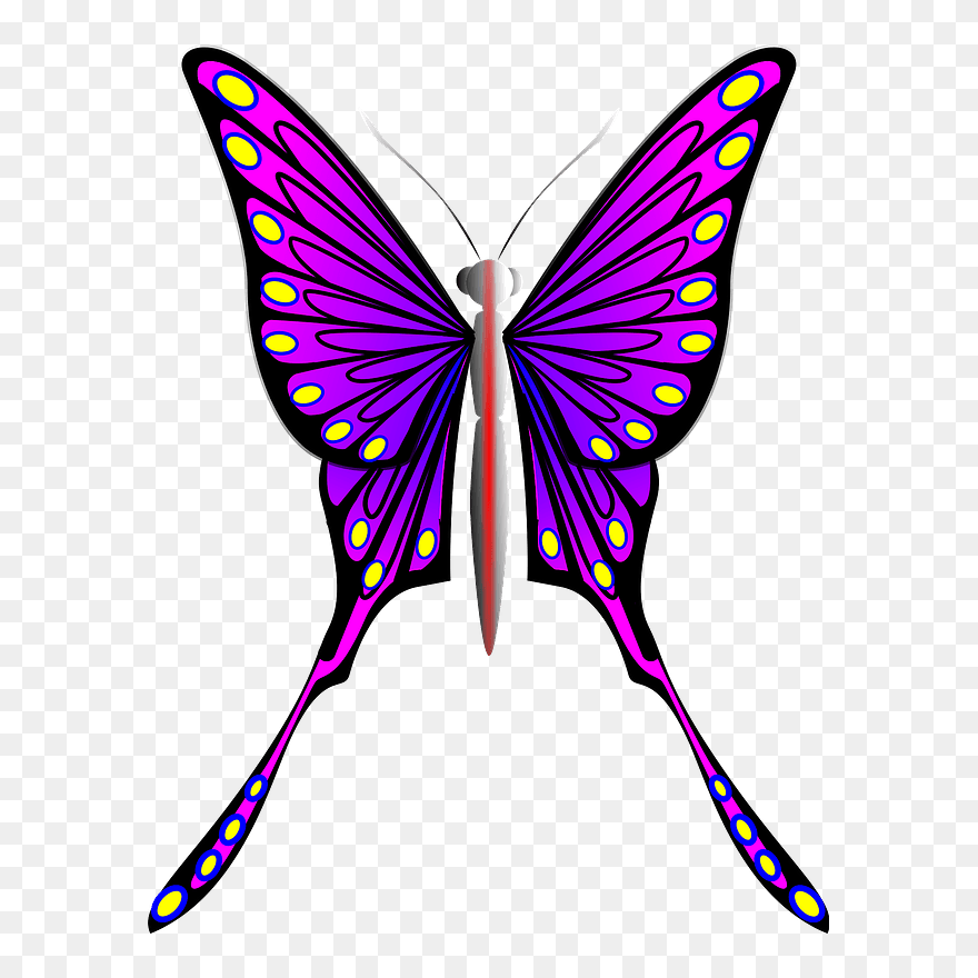 Purple Butterfly Clipart - Butterflies - Png Download