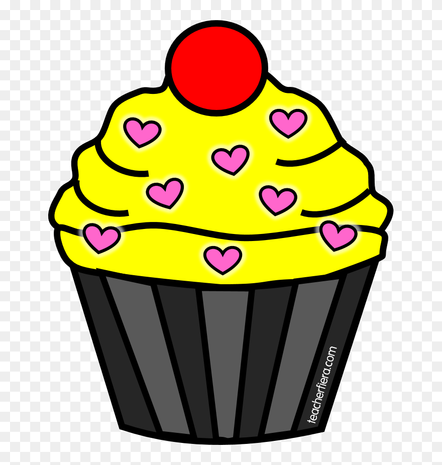 Cupcake Clipart December - Yellow Cupcake Clipart - Png Download