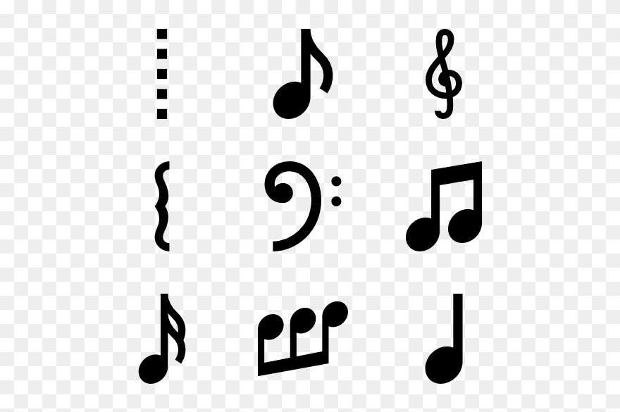 Music Notes Cross Clipart Clip Royalty Free Stock Musical - Music Symbol Icon Png Transparent Png