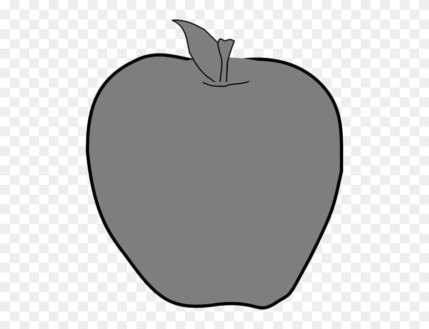 Apple Clipart Grey Clip Royalty Free Apple Grey Clip - Grey Apple Clipart - Png Download