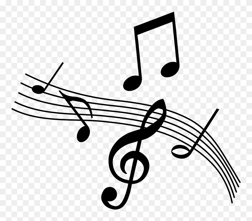 Musical Notes Clipart - イラスト 無料 モノクロ 音符 - Png Download