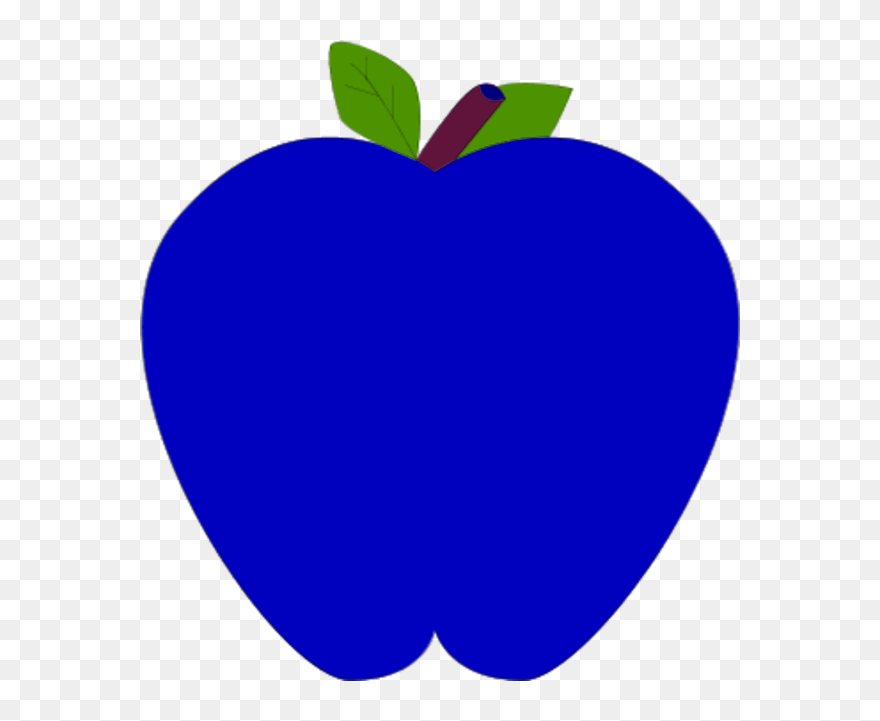 Hd Colorful Clipart Clip - Clip Art Of A Blue Apple - Png Download