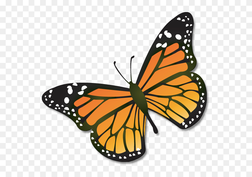 Free Cartoon Monarch Butterfly, Download Free Clip - Monarch Butterfly Clipart - Png Download