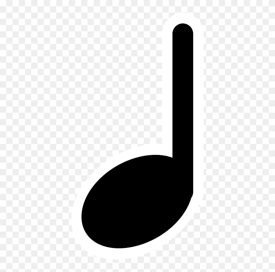 Line,black And White,hand Png Clipart - Clip Art Quarter Note Transparent Png