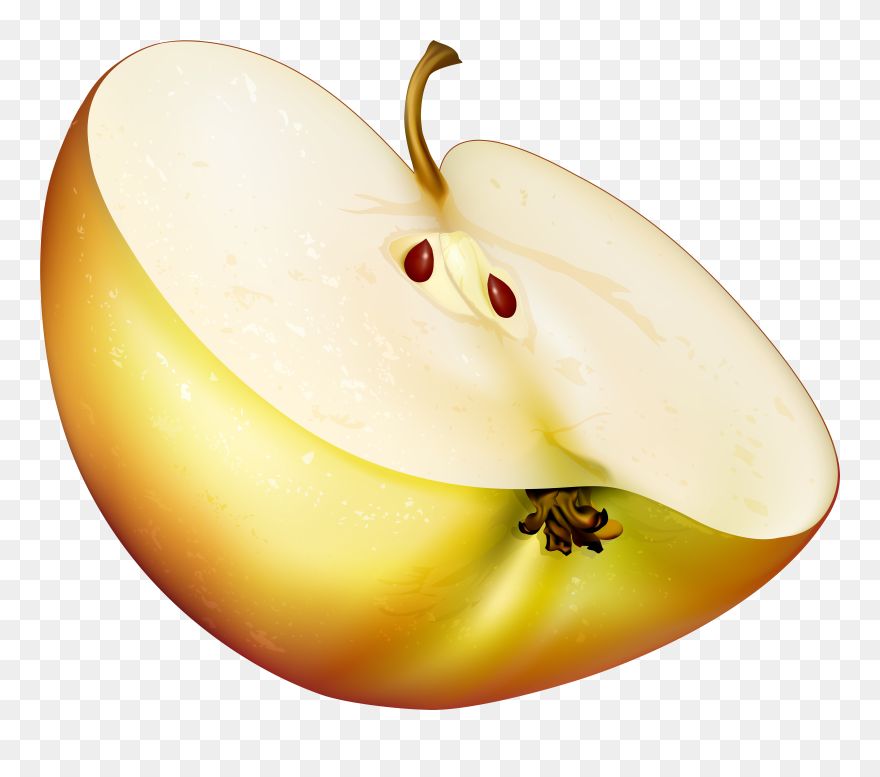 Apple Slice Png Clip Art - نصف سیب Transparent Png