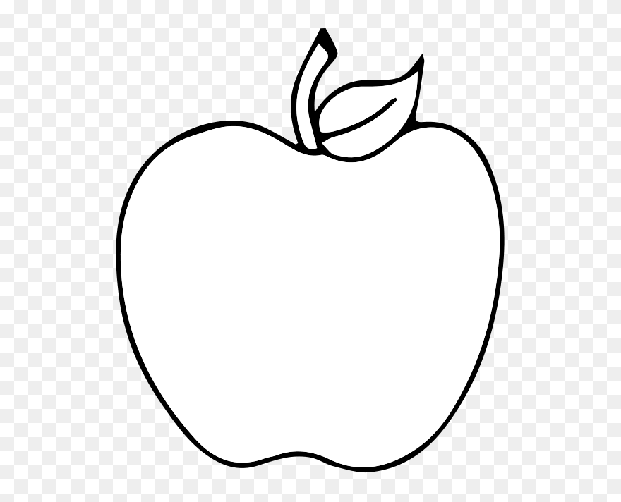 Black And White Apple Drawing Clip Art - White Fruit Icon Png Transparent Png