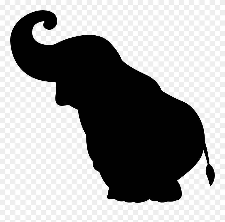 Cat African Elephant Indian Elephant Clip Art Silhouette - Png Download