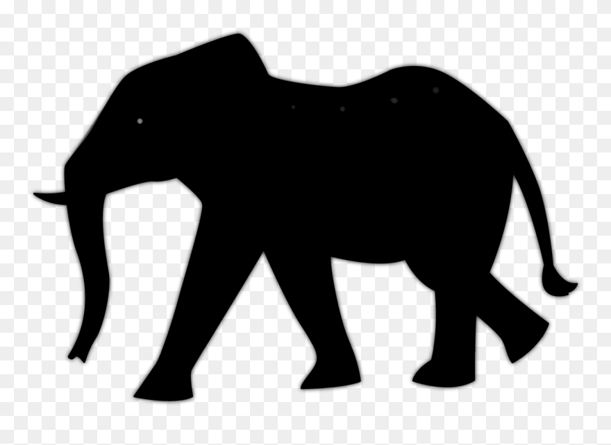 African Elephant Lion Vector Graphics Silhouette Clip - African Animal Silhouette Templates - Png Download