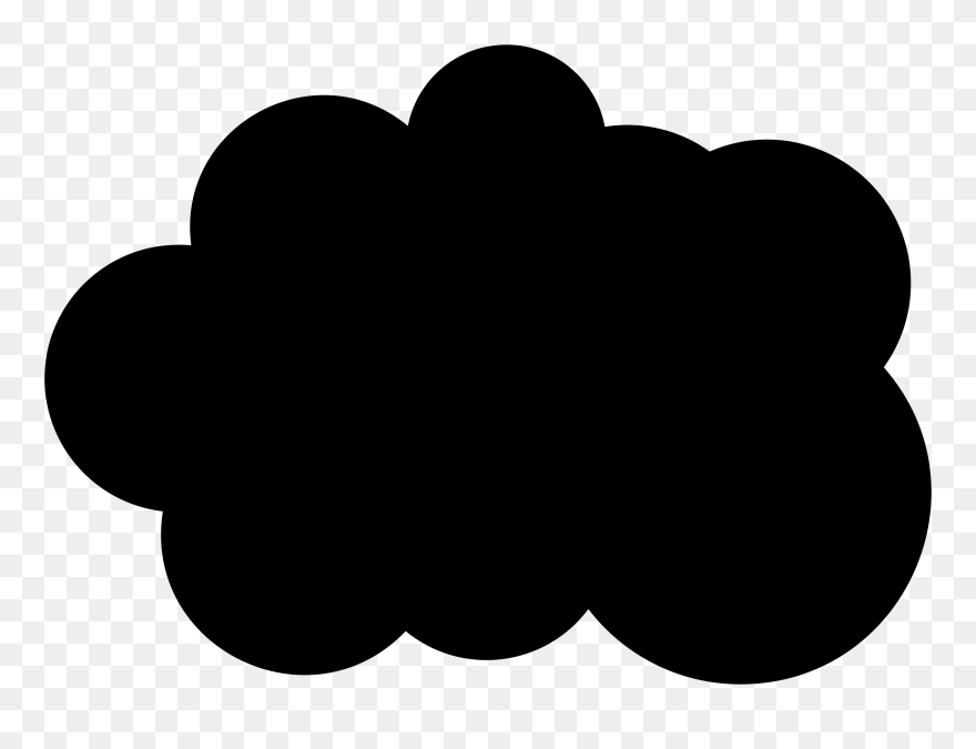 Cloud Silhouette Png - Clipart Black Cloud Png Transparent Png