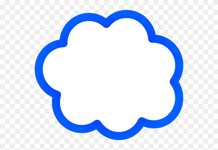 Blue Cloud Bubble Clip Art At Clker - Png Download