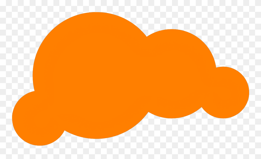 Orange Cloud Svg Clip Arts - Png Download