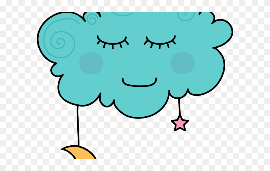 Sleeping Cloud Clip Art - Png Download
