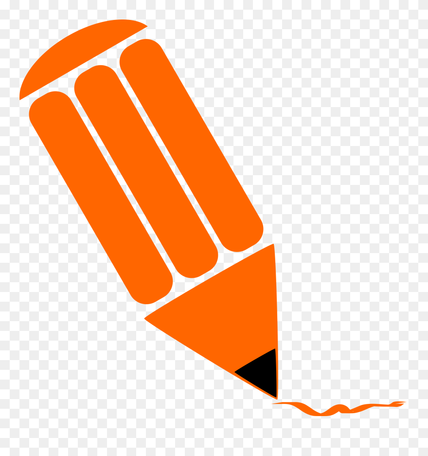 Orange Pencil Clip Art , Png Download - Education Vector Icon Png Transparent Png