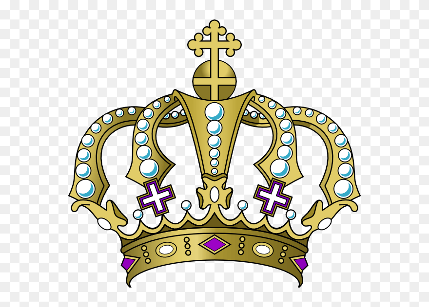 Gold Royal Crown Clipart - Blue King Crown Png Transparent Png