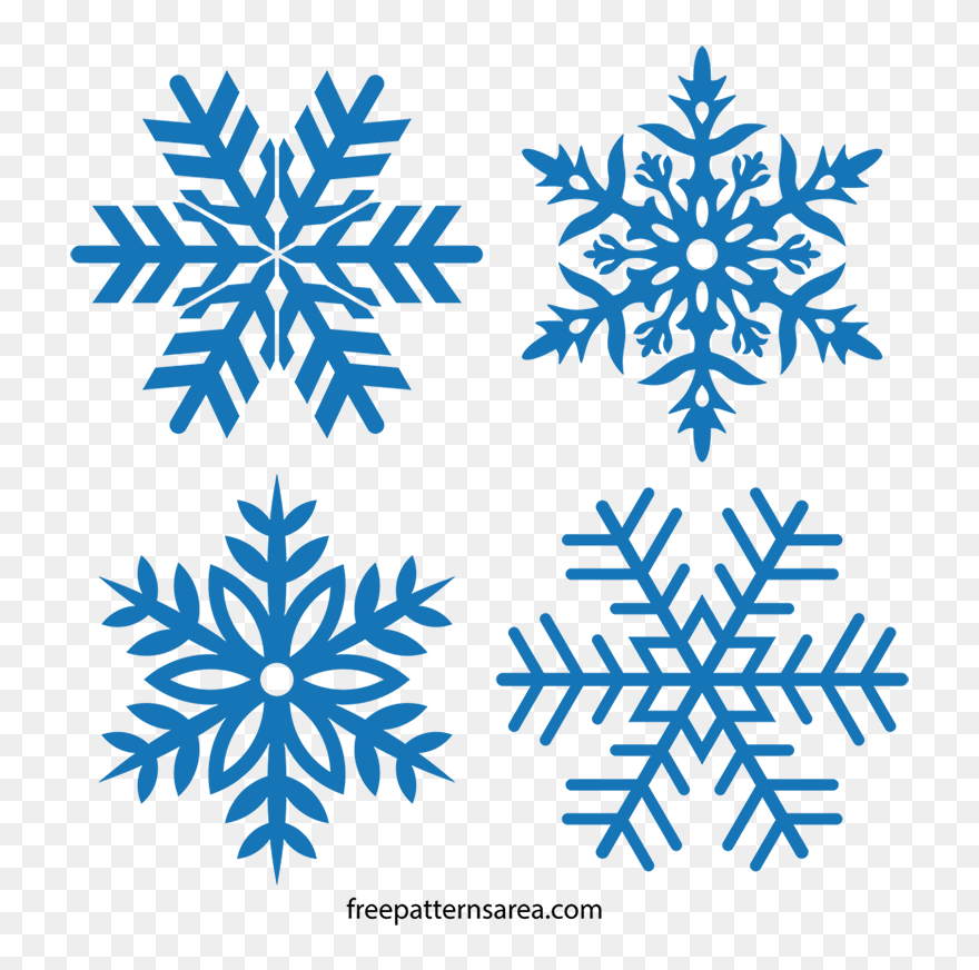 Snowflakes Clipart Stencil - Png Download