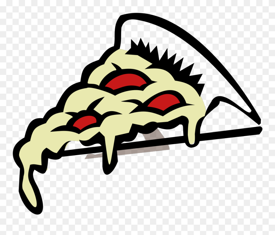 Pepperoni Pizza Slice Svg Clip Arts - Pizza Cartoon Transparent Background - Png Download