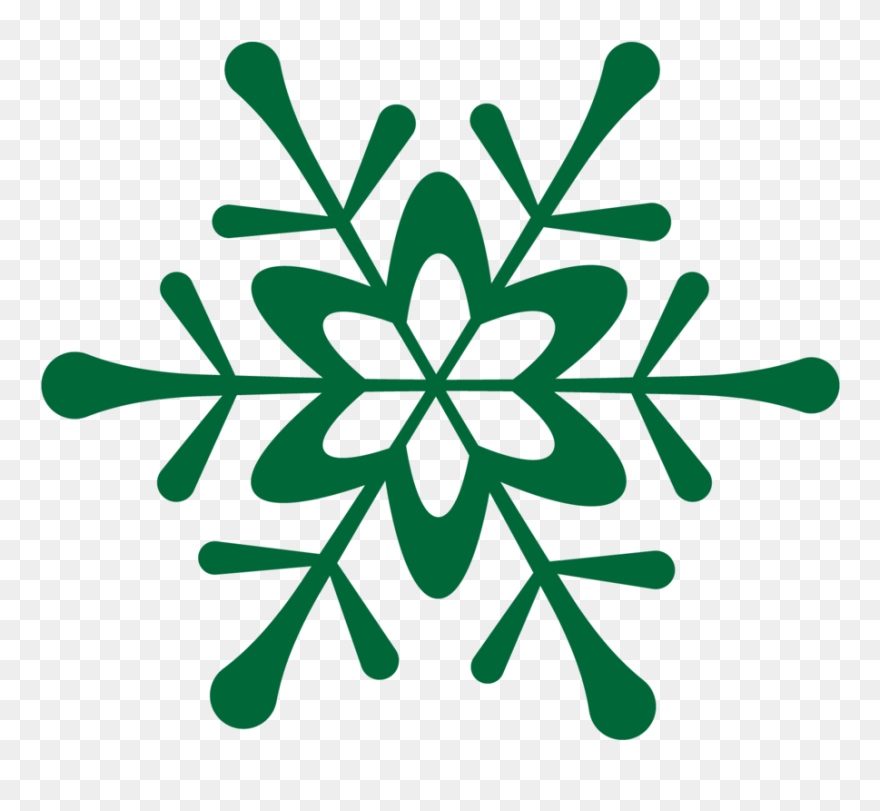 Transparent Background Green Snowflake Clipart - Png Download